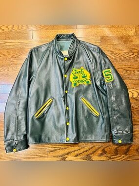 Vintage 1974–75 Dante’s Juveniles Leather Hockey Jacket #5 – Made in Canada